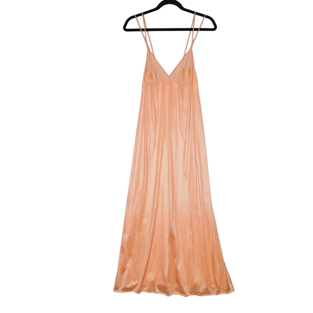 Maidenform Peach Satin Nightgown